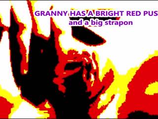 Granny Has a Bright Red Pussy and a Big Strap-on: X rated movie c6