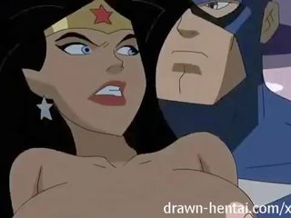 Superhero hentai - wunder frau vs captain amerika