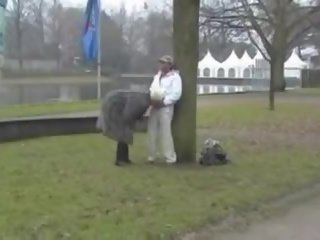 Fat germans matures sucks in public