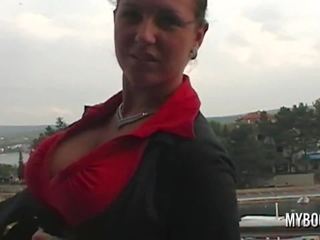 Busty babe Kora Kryk Naked on Public in Croatia: HD x rated film 23